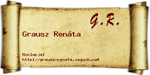Grausz Renáta névjegykártya